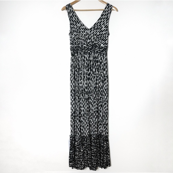 NWT Anthropologie Dress Plenty By Tracy Reece Maxi Black Print Marcia Stretch - Picture 4 of 16